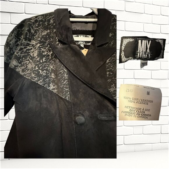 🧥 Vintage Black Suede Jacket from the 80s/90s 🧥 - Picture 3 of 5